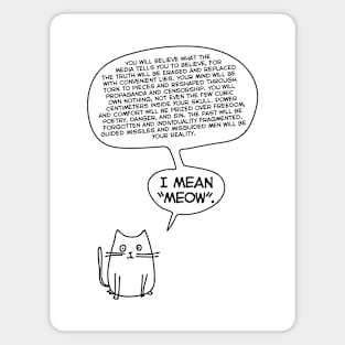 Dystopian Cat Manifesto Magnet